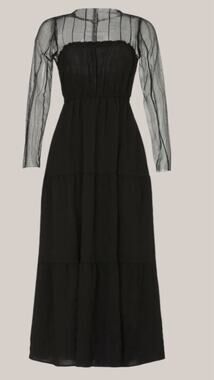 Pamela Love Women's Floral Eyelet Midi Dress Cottagecore Designer Style Size S